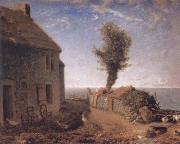 Jean Francois Millet End of the Hamlet of Gruchy painting